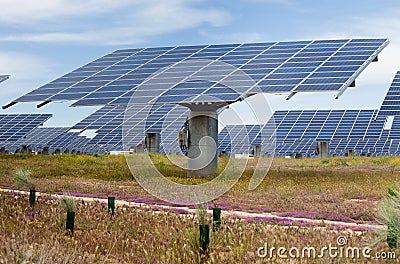 Solar power generation Stock Photo