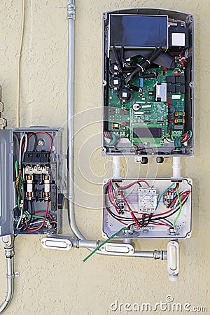 Solar Power Inverter System Stock Photo