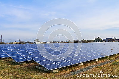 Solar power panels ,Photovoltaic modules for innovation green energy for life Stock Photo