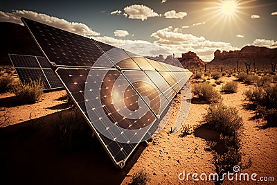 Solar power is a source of sustainable energy Stock Photo