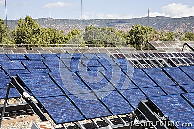 Solar Power System Stock Photo