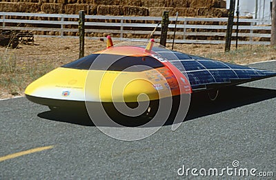 Solar-powered automobile Editorial Stock Photo