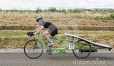 Solar Powered Bicycle - Solar Cup 2017 Editorial Stock Photo