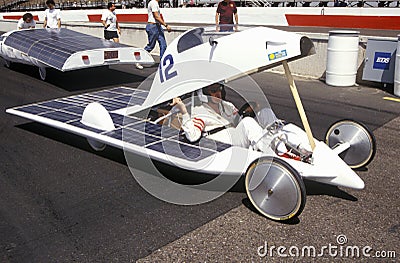 Solar powered car at the Solar and Electric 500, AZ Editorial Stock Photo