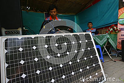 Solar powered Editorial Stock Photo