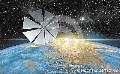 Solar Sail concept Stock Photo