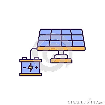 Solar setup Vector Icon which can easily modify or edit. Vector Illustration