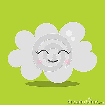 SOLAR SYSTEM CLOUD YELLOWGREEN 06 Vector Illustration