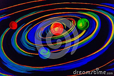 Solar system Cartoon Illustration