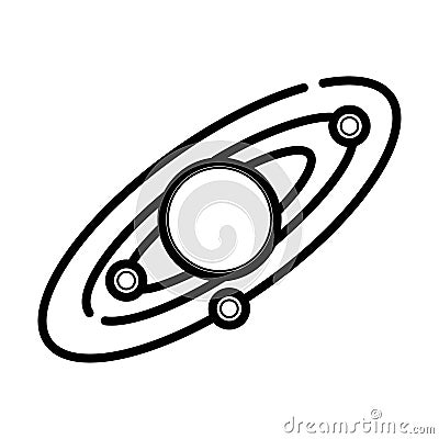 Solar system icon Cartoon Illustration