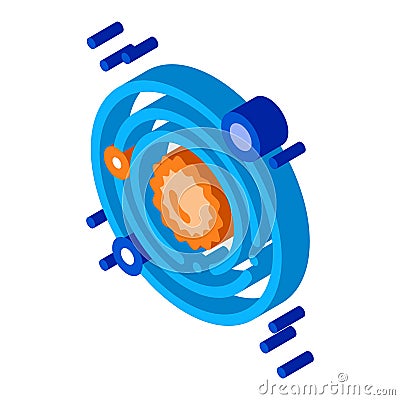 Solar System Milky Way isometric icon vector illustration Vector Illustration