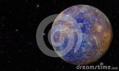 Solar System - Planet Mercury Stock Photo