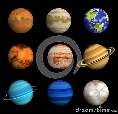 Solar System Planets Stock Photo