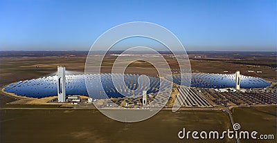 Solar thermal power plant Stock Photo