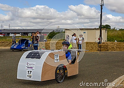 Solar Vehicle - Solar Cup 2017 Editorial Stock Photo