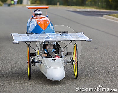 Solar Vehicle - Solar Cup 2017 Editorial Stock Photo