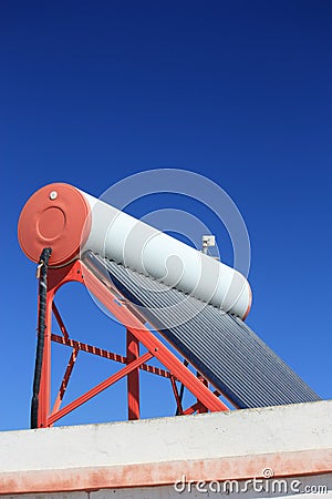 Solar Water Heater Stock Photo