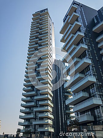 Solaria tower, Milan, Porta Nuova skyscraper residences, Italy Editorial Stock Photo