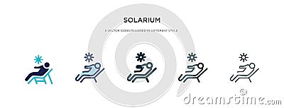 Solarium icon in different style vector illustration. two colored and black solarium vector icons designed in filled, outline, Vector Illustration