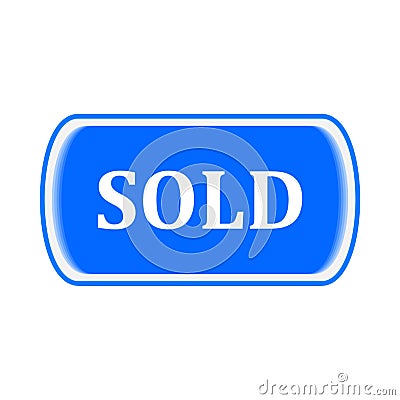 Sold icon,sing, Stock Photo