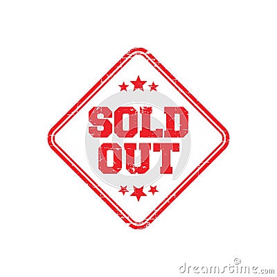 Sold Out Logo Badge Stock Photo