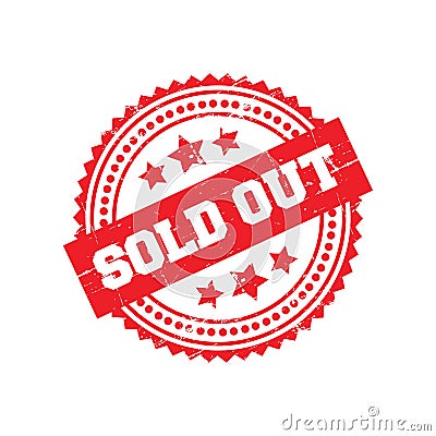 Sold Out Logo Badge Stock Photo