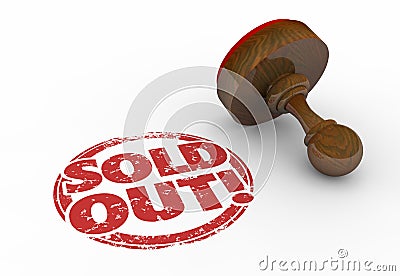 Sold Out Product Sellout Inventory Gone Stamp Stock Photo