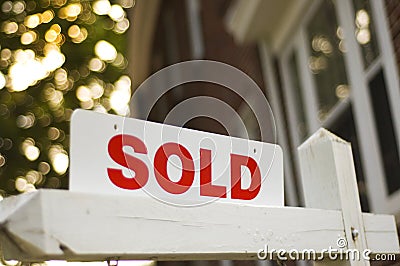 Sold Sign Stock Photo