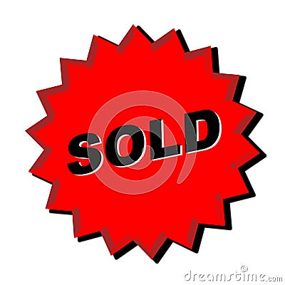 Sold Sign Stock Photo