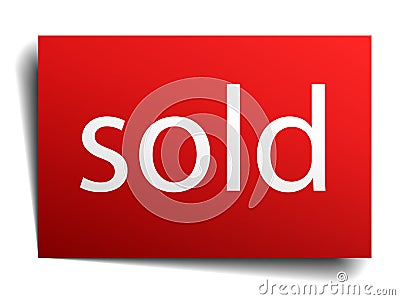 sold sign Vector Illustration