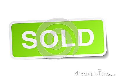 sold sticker Vector Illustration