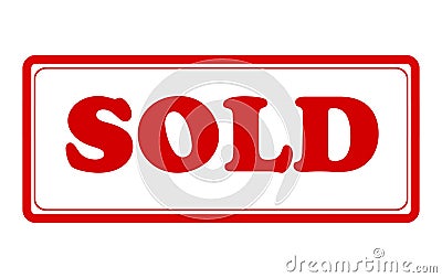 Sold stamp Stock Photo