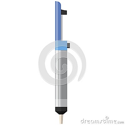 Solder remover for soldering iron kit vector isolated on white Vector Illustration