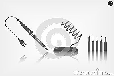 Soldering icons vector Vector Illustration