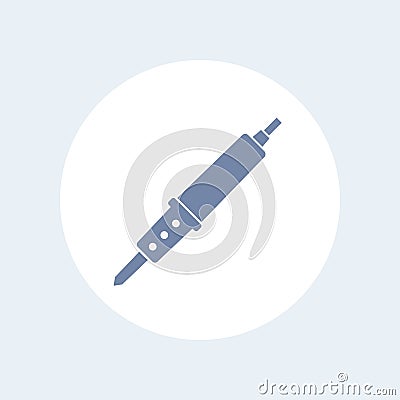 Soldering iron icon on white Vector Illustration