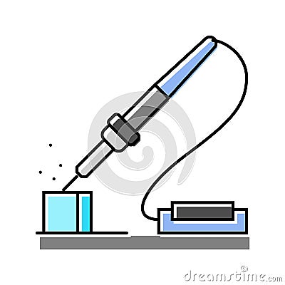 soldering materials engineering color icon vector illustration Cartoon Illustration