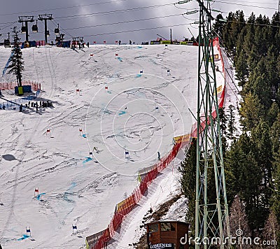 Soldeu, Andorra 03 18 2023: Audi FIS Ski World Cup Finals Andorra 2023, Grandvalira Soldeu - El Tarter (AND) Editorial Stock Photo