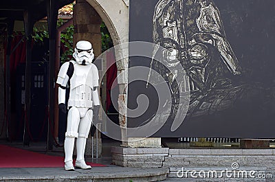 Star Wars trooper in front of cinema museum Editorial Stock Photo