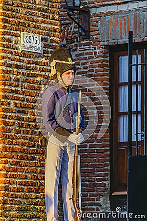 Soldier Guard, Oribe Marine Museum, Montevideo, Uruguay Editorial Stock Photo