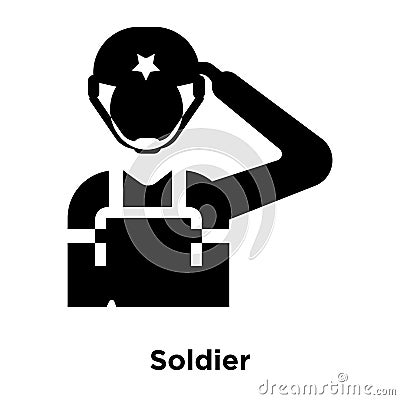 Soldier icon vector isolated on white background, logo concept o Vector Illustration