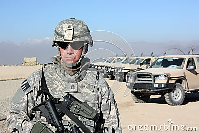 Soldier outdoor Stock Photo
