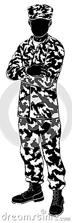 Soldier silhouette Vector Illustration