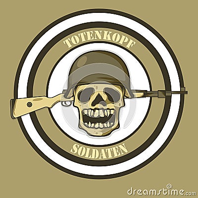 Soldier Skeleton Illustration Vector Illustration