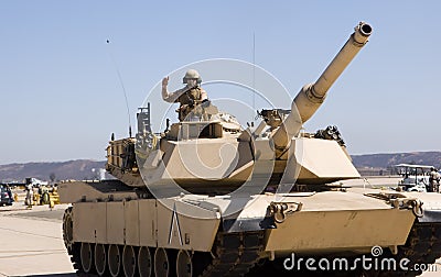 Soldier in a tank Editorial Stock Photo