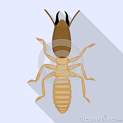 Soldier termite vector icon.Flat vector icon isolated on white background soldier termite. Vector Illustration