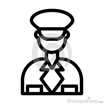 Soldier Thick Line Icon Stock Photo