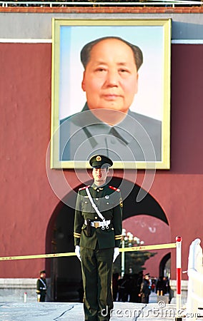 Soldier Tiananmen Beijing China Editorial Stock Photo