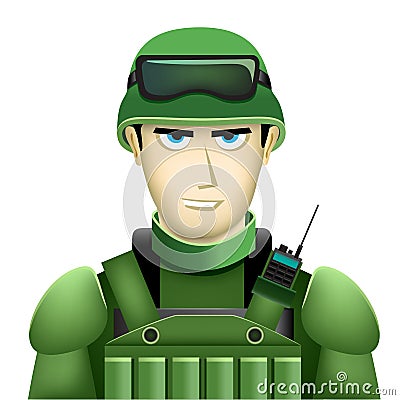 soldier userpic avatar icon illustration Cartoon Illustration