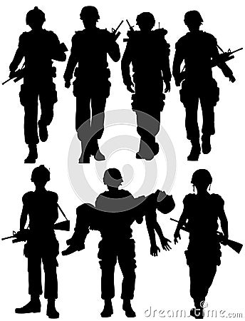 Soldiers Vector Illustration