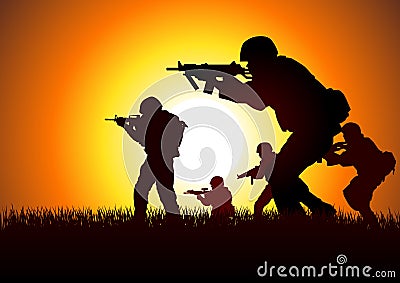 Soldiers Vector Illustration